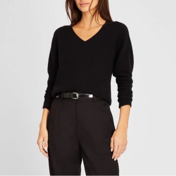 ❤️Club Monaco Ribbed Slouchy Cashmere Sweater - Picture 2 of 5